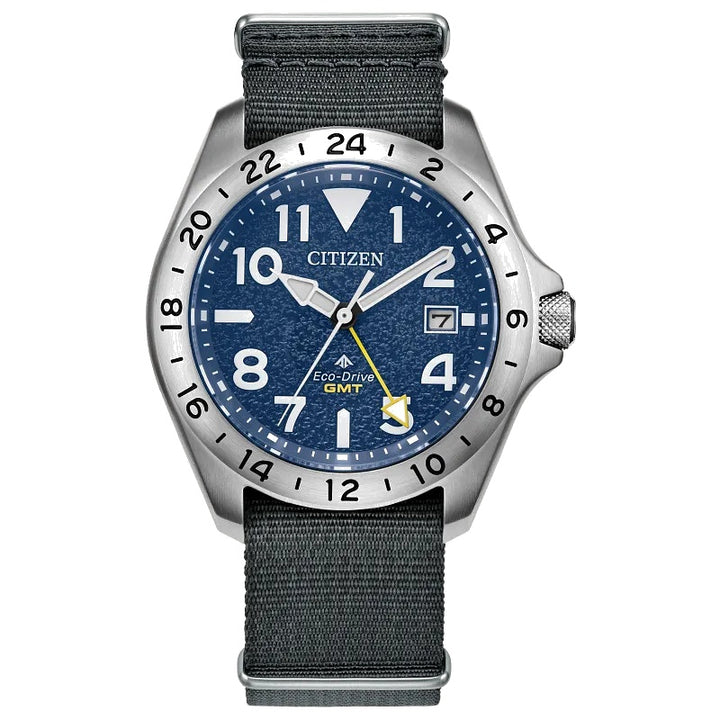 Citizen Promaster Land Gmt 39.5mm Eco-Drive Stainless Steel Watch 