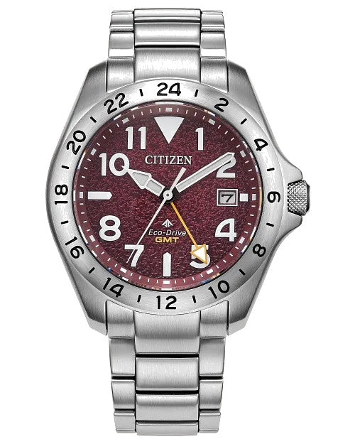Citizen Promaster Land Gmt 39.5mm Eco-Drive Stainless Steel Watch .BJ7