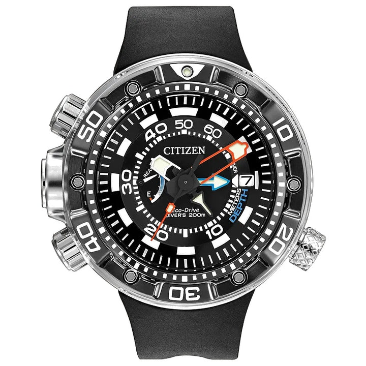 Citizen Promaster Aqualand 200M Depth Meter 6mm Eco-Drive Stainless Steel Watch BN2029-01E