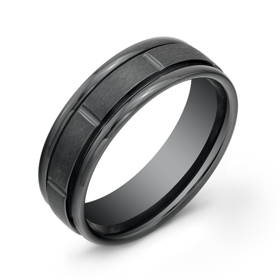 Italgem Steel Rectangle Center Ring 7mm