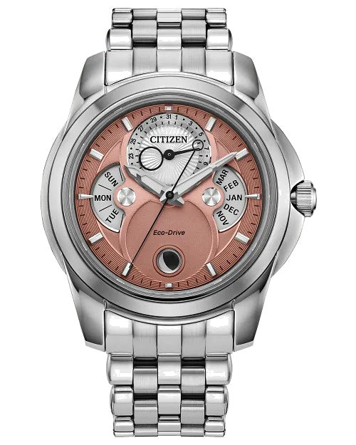 Citizen Calendrier 41.8mm Eco-Drive Stainless Steel Watch BU0080-52X