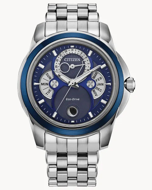 Citizen Calendrier 41.8mm Moon-Phase Eco-Drive Watch 