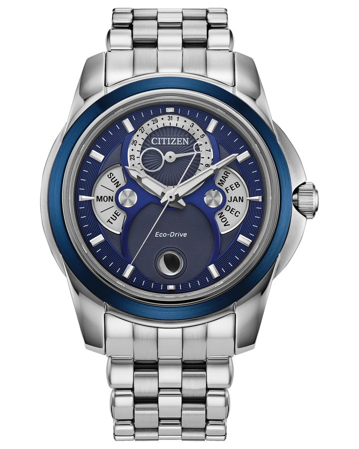 Citizen Calendrier 41.8mm Moon-Phase Eco-Drive Watch #BU0088-51H