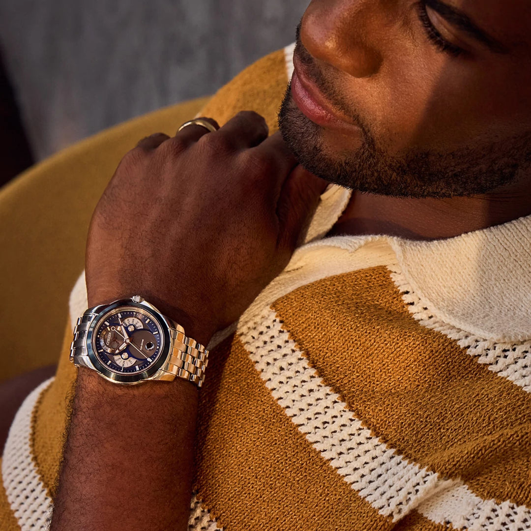 Citizen Calendrier 41.8mm Moon-Phase Eco-Drive Watch #BU0088-51H