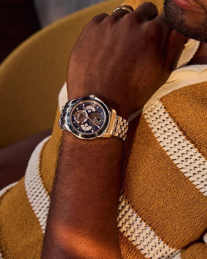 Citizen Calendrier 41.8mm Moon-Phase Eco-Drive Watch 