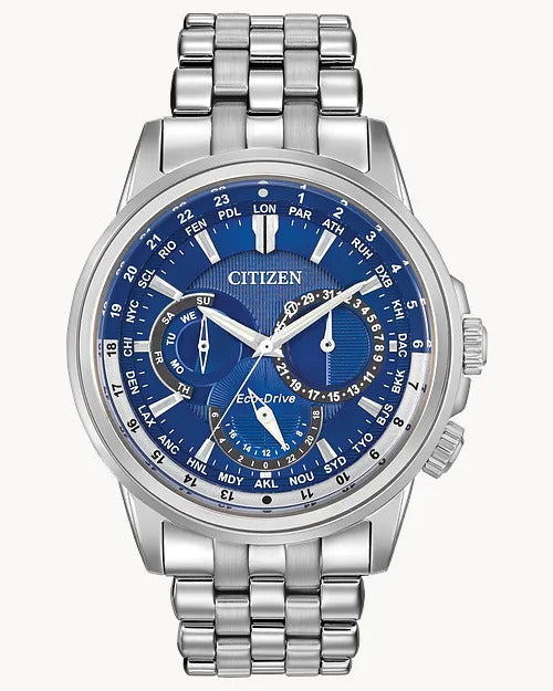 Citizen Calendrier 44mm Eco-Drive Stainless Steel Watch 