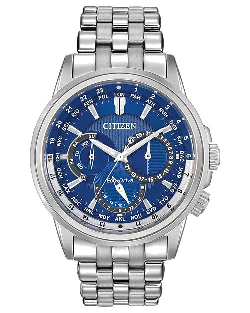Citizen Calendrier 44mm Eco-Drive Stainless Steel Watch BU2021-51L