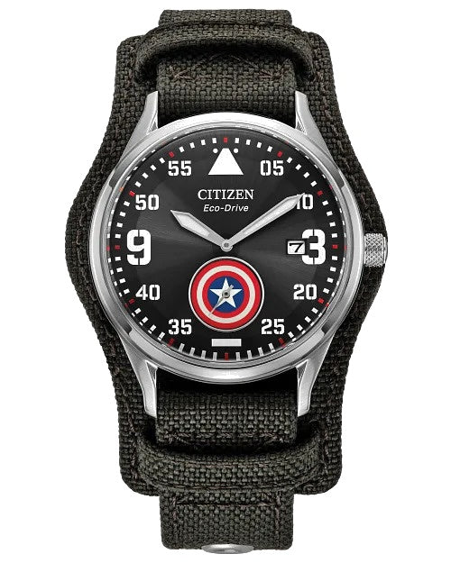 Citizen Captain America Forever 40mm Eco-Drive Stainless Steel Watch BV1140-00W