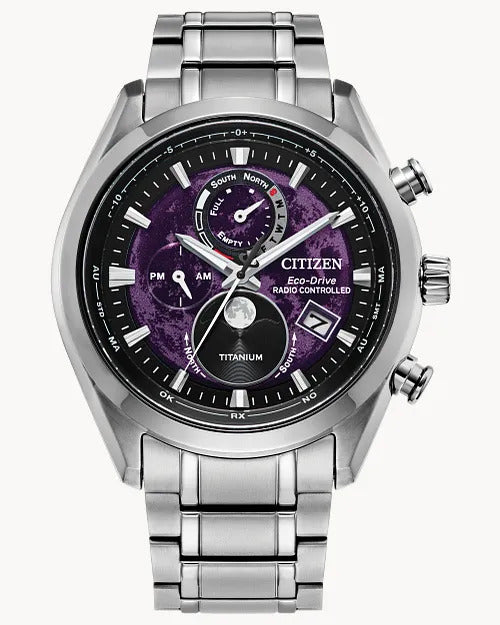Citizen Tsuki-Yomi A-T 43mm Eco-Drive Super Titanium Watch 