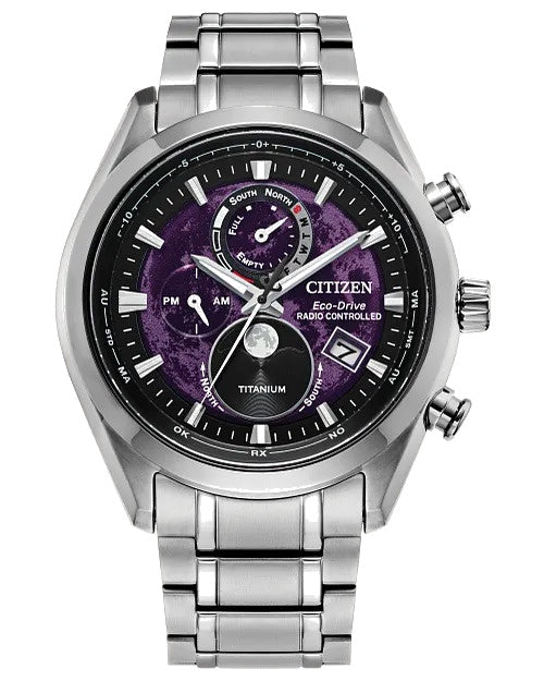 Citizen Tsuki-Yomi A-T 43mm Eco-Drive Super Titanium Watch 