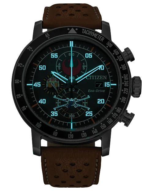 Citizen Rebel Pilot 44mm Eco-Drive Stainless Steel Watch 