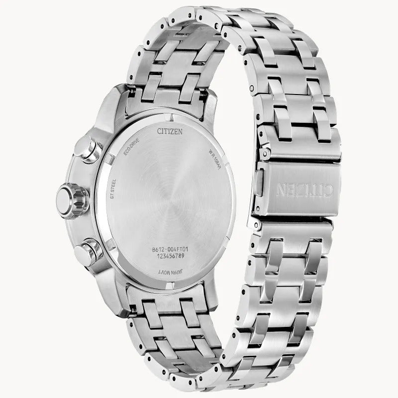 Citizen Brycen 44mm Eco-Drive Stainless Steel Watch 