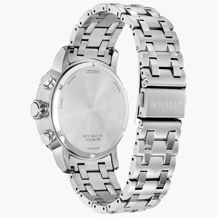 Citizen Brycen 44mm Eco-Drive Stainless Steel Watch 