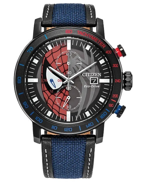 Citizen Spider-Man Double Vision 44mm Eco-Drive Stainless Steel Watch