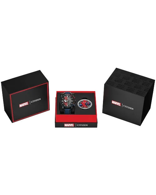 Citizen Spider-Man Double Vision 44mm Eco-Drive Stainless Steel Watch
