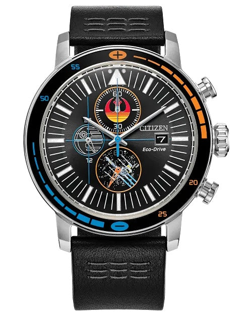 Citizen Rebel Starfighter 44mm Eco-Drive Stainless Steel Watch CA0870-43W