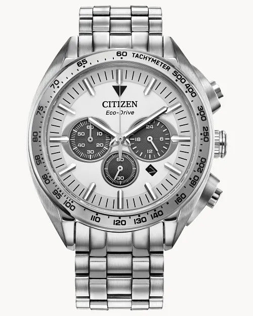Citizen Carson 43mm Eco-Drive Stainless Steel Watch 