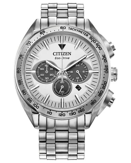 Citizen Carson 43mm Eco-Drive Stainless Steel Watch 