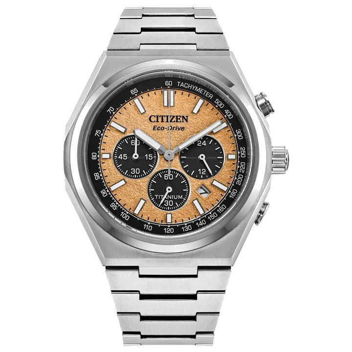 Citizen Zenshin Chrono 42.5mm Eco-Drive Super Titanium Watch CA4610-8 CA4610-85Z