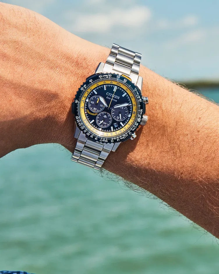 Citizen Promaster Navihawk Blue Angels Limited Edition 40mm Eco-Drive Chronograph Watch 