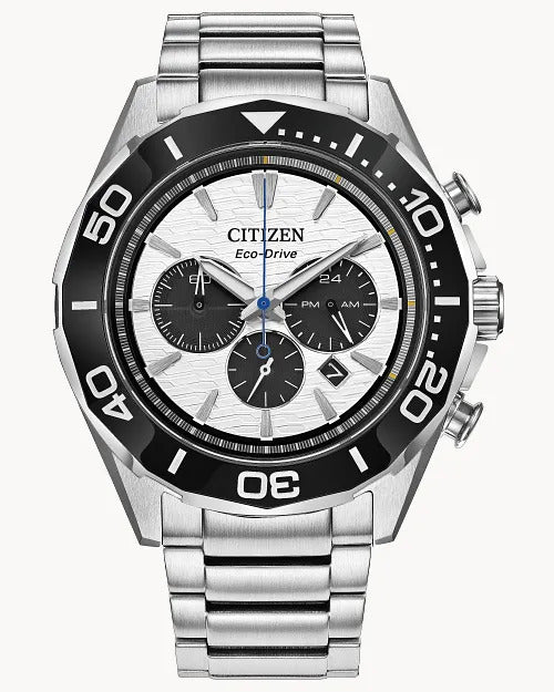 Citizen Endeavor Chrono 44mm Eco-Drive Stainless Steel Watch 