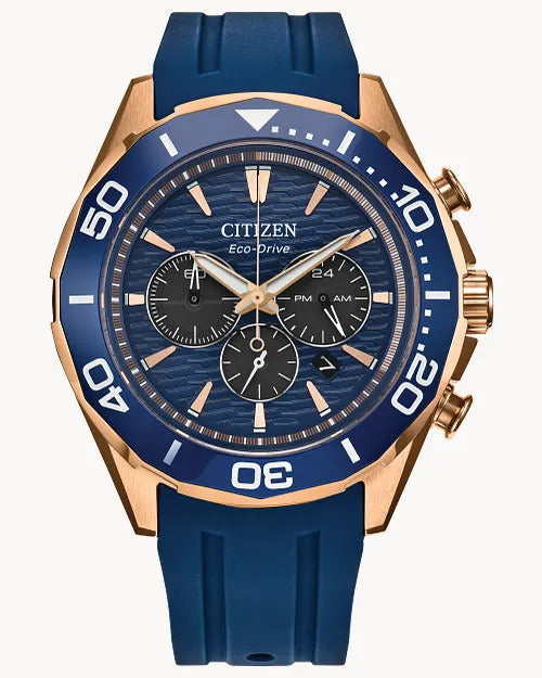 Citizen Endeavor Chrono 44mm Eco-Drive Stainless Steel Watch 