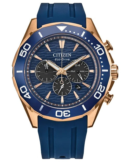 Citizen Endeavor Chrono 44mm Eco-Drive Stainless Steel Watch CA4733-0 CA4733-00L