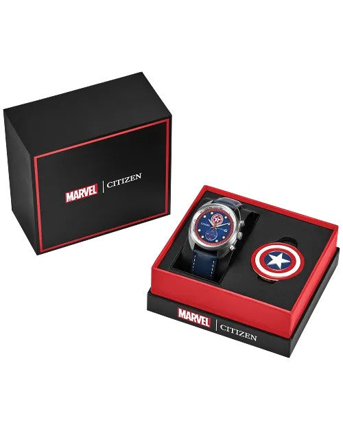 Citizen Captain America 85Th Anniversary 41mm Eco-Drive Stainless Steel Watch CA7046-46W
