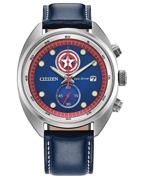 Citizen Captain America 85Th Anniversary 41mm Eco-Drive Stainless Steel Watch CA7046-46W