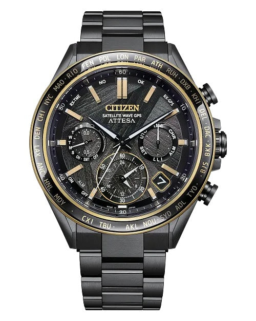 Citizen Attesa Light In Black 44.6mm Eco-Drive Super Titanium Watch 