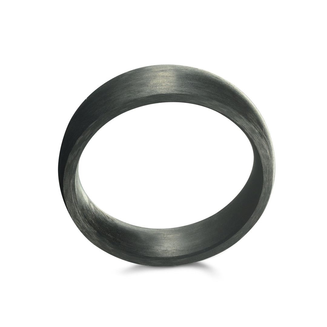 Italgem Steel Pure Carbon Fibre Ring 6mm