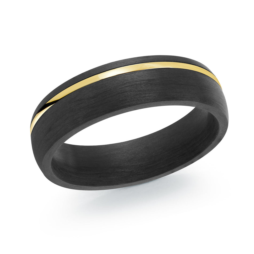 Italgem Steel Carbon Accent Ring 6mm