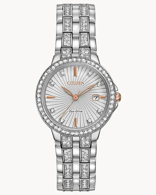Citizen Silhouette Crystal 28 mm Eco-Drive Stainless Steel Ladies Watc