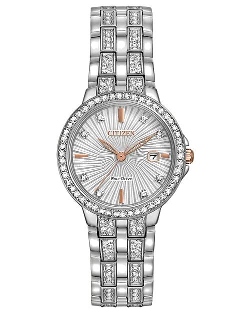 Citizen Silhouette Crystal 28 mm Eco-Drive Stainless Steel Ladies Watc