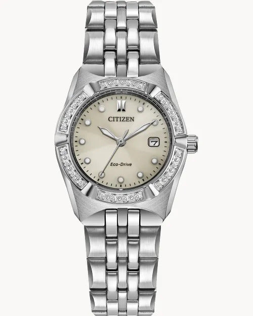 Citizen Corso 28 mm Eco-Drive Stainless Steel Ladies Watch 