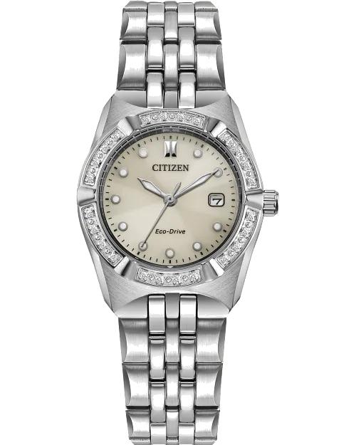 Citizen Corso 28 mm Eco-Drive Stainless Steel Ladies Watch 