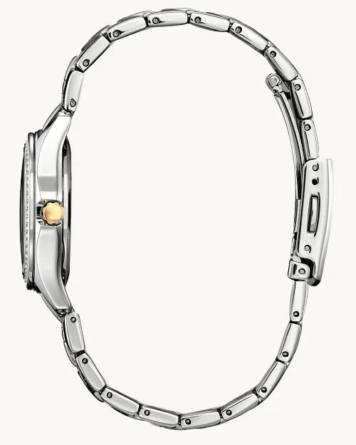 Citizen Crystal 30 mm Eco-Drive Stainless Steel Ladies Watch 
