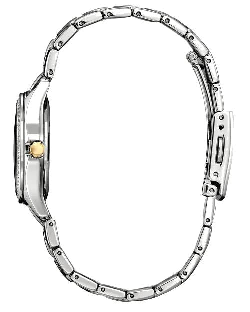 Citizen Crystal 30 mm Eco-Drive Stainless Steel Ladies Watch 
