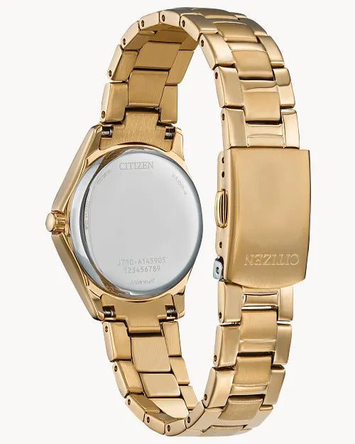 Citizen Crystal 30 mm Eco-Drive Stainless Steel Ladies Watch 
