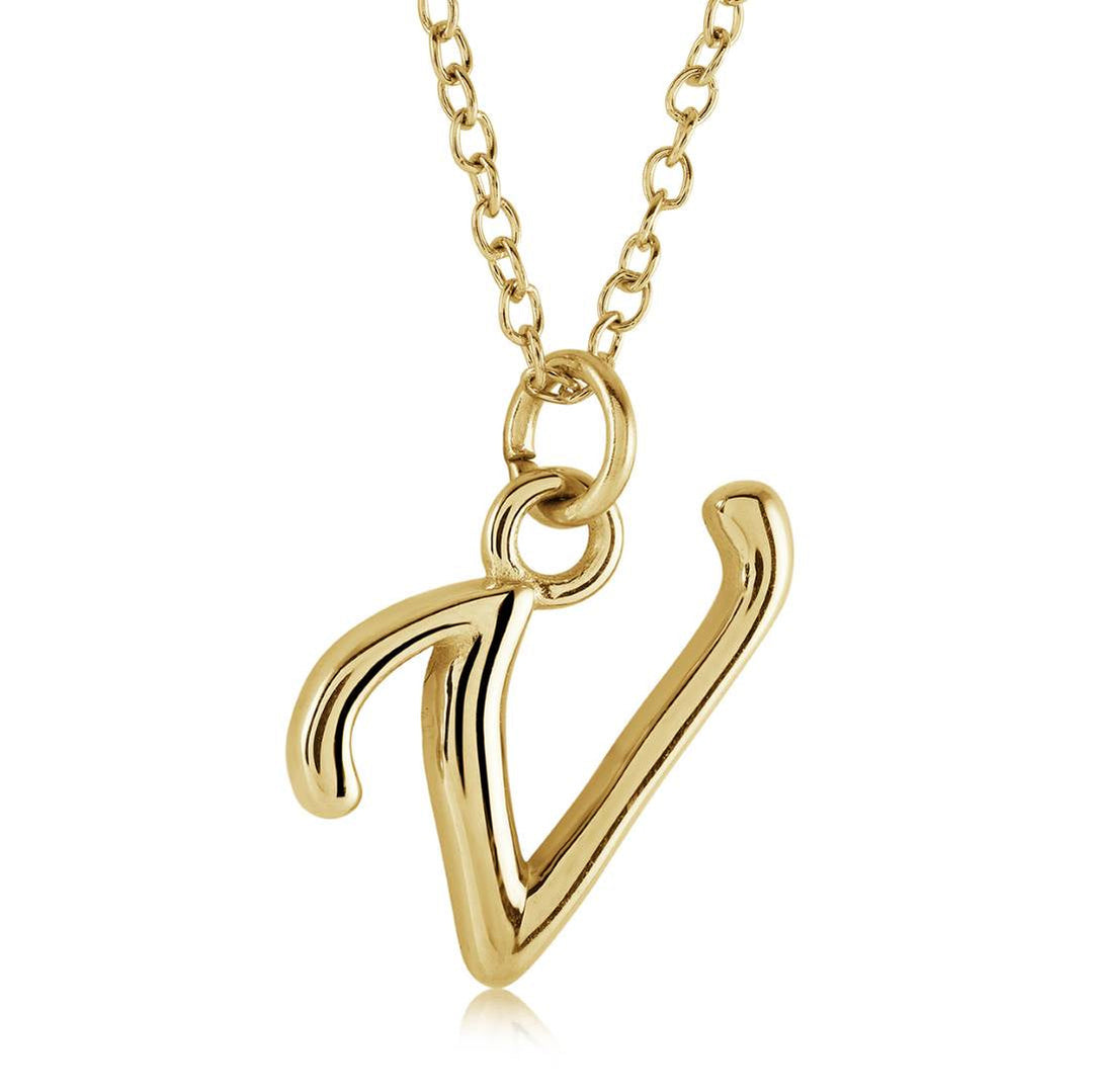 Veloria Cursive Initial Necklace