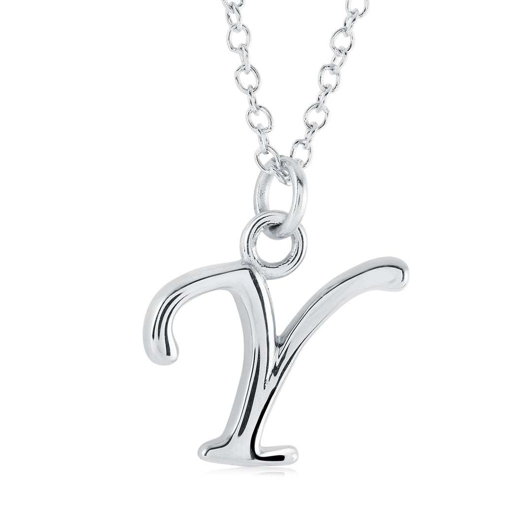 Veloria Cursive Initial Necklace