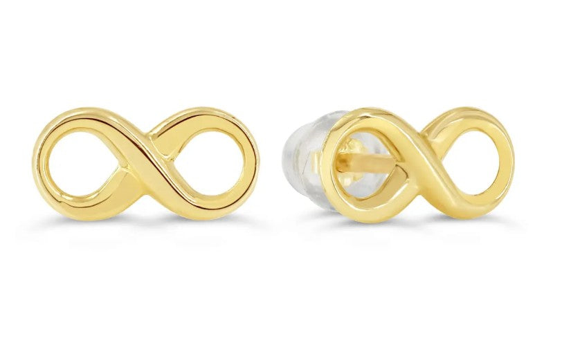 Graziella 14KT Yellow Gold Infinity Stud Earrings