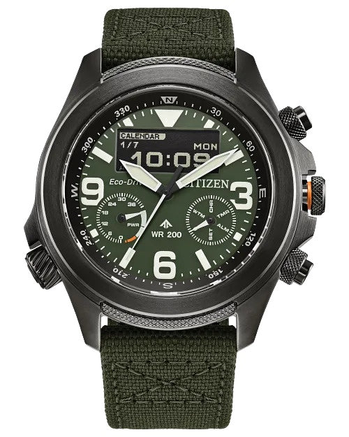 Citizen Promaster Land U822 43.9mm Eco-Drive Stainless Steel Watch 