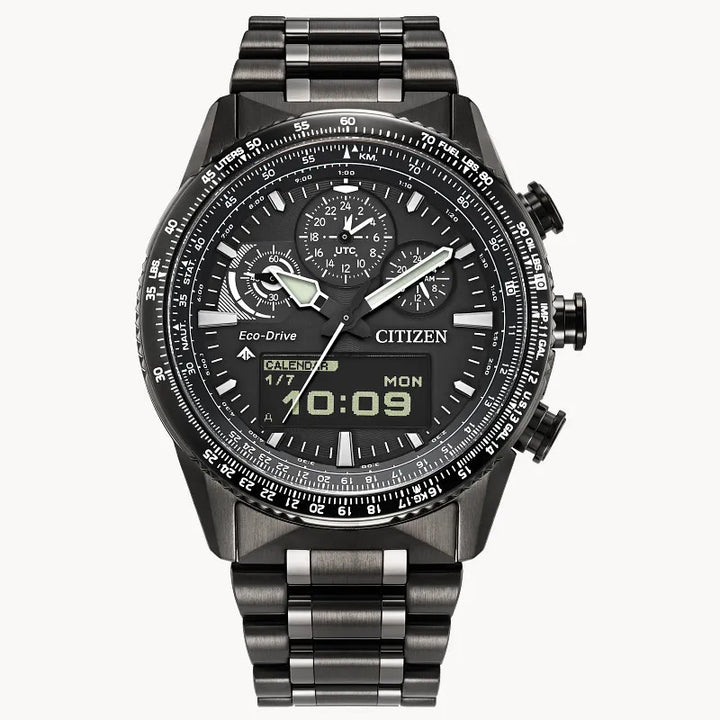 Citizen Promaster Skyhawk U830 43mm Eco-Drive Stainless Steel Watch 