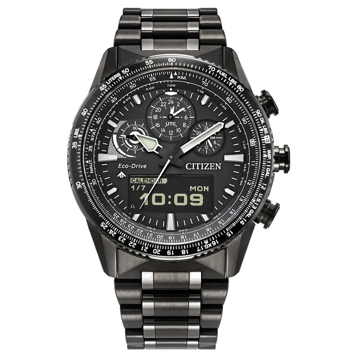 Citizen Promaster Skyhawk U830 43mm Eco-Drive Stainless Steel Watch 