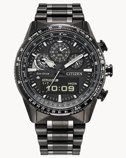 Citizen Promaster Skyhawk U830 43mm Eco-Drive Stainless Steel Watch 