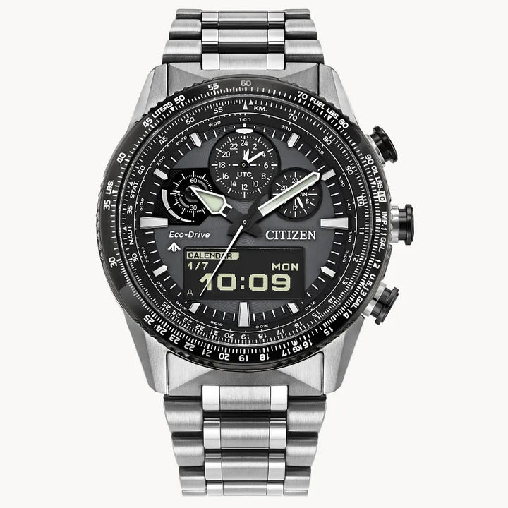 Citizen Promaster Skyhawk U830 43mm Eco-Drive Stainless Steel Watch 
