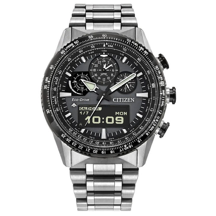 Citizen Promaster Skyhawk U830 43mm Eco-Drive Stainless Steel Watch 