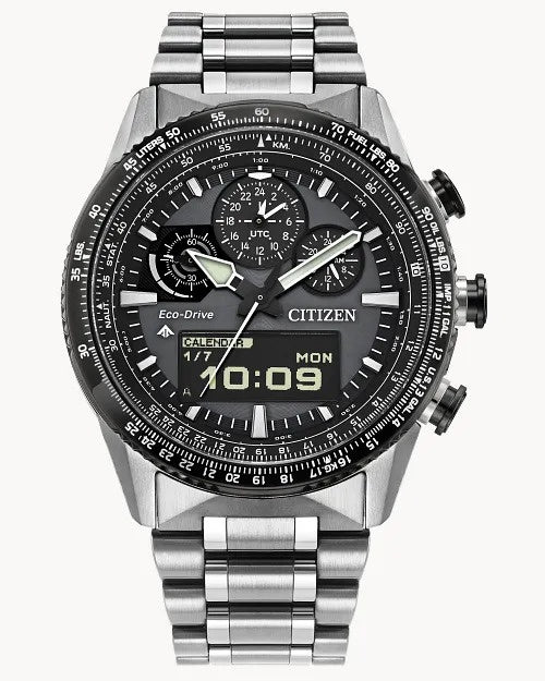 Citizen Promaster Skyhawk U830 43mm Eco-Drive Stainless Steel Watch 
