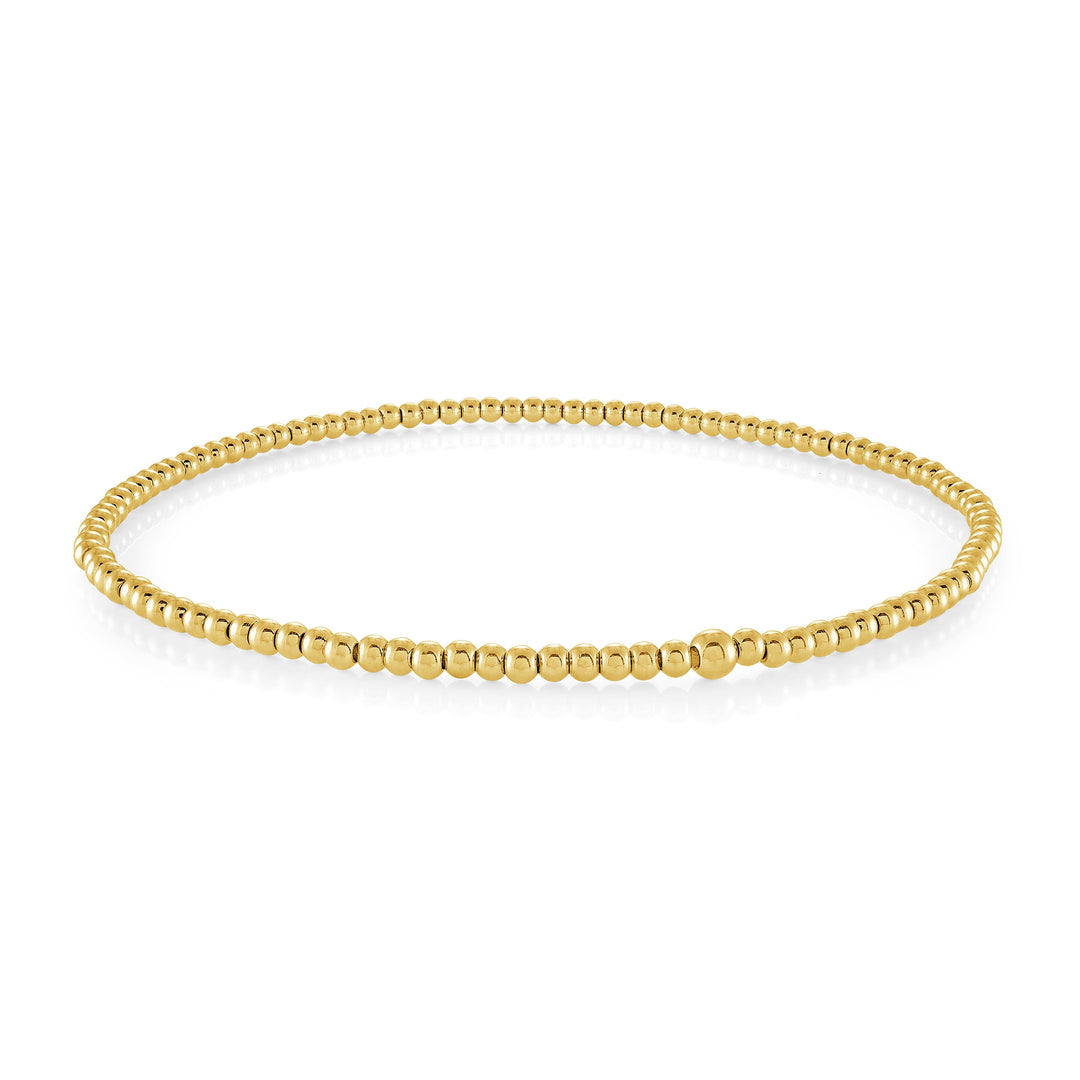 Veloria Steel Bead 10" 3mm Slip-On Anklet